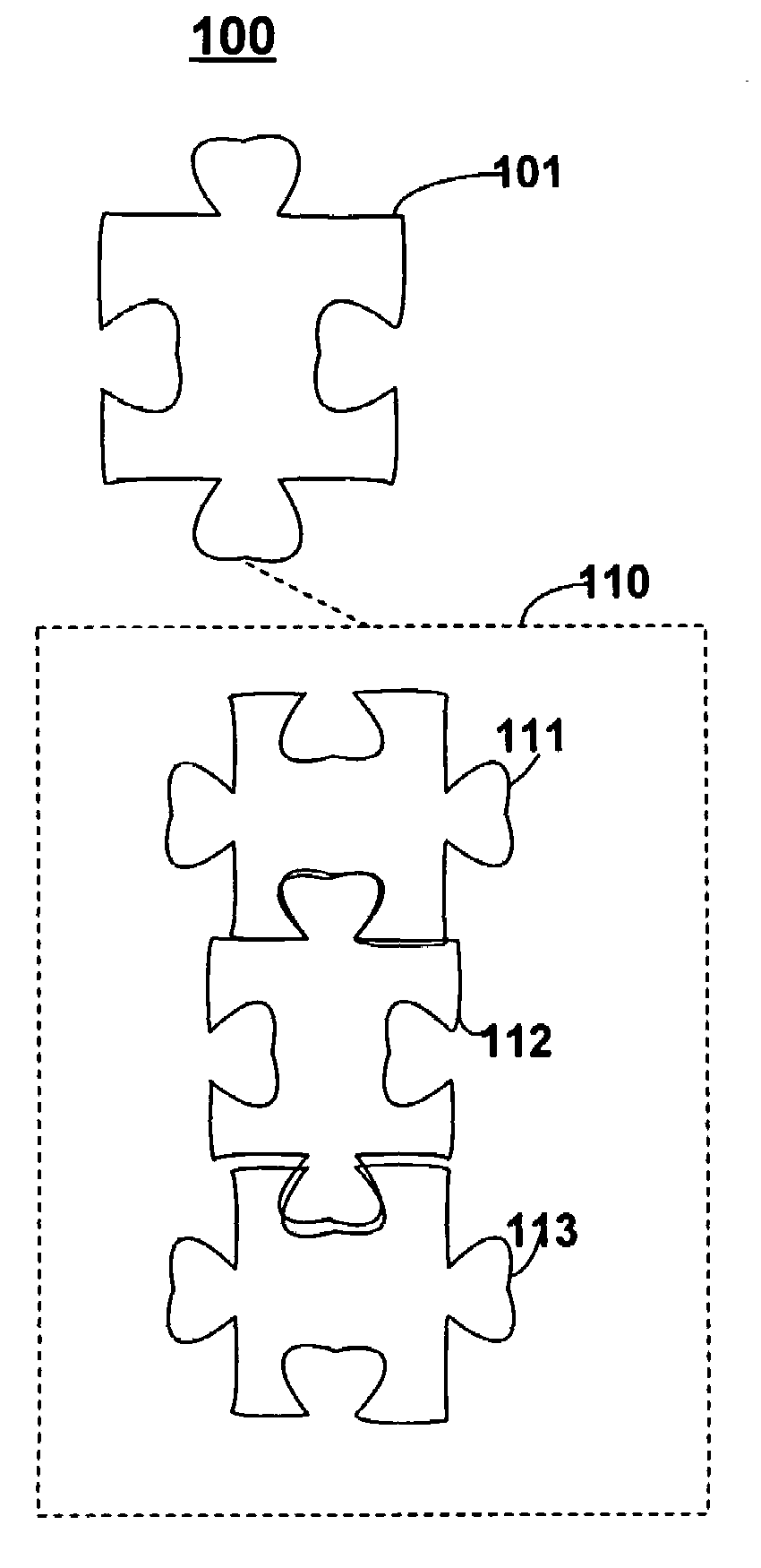 Universal puzzle piece with customizable surface