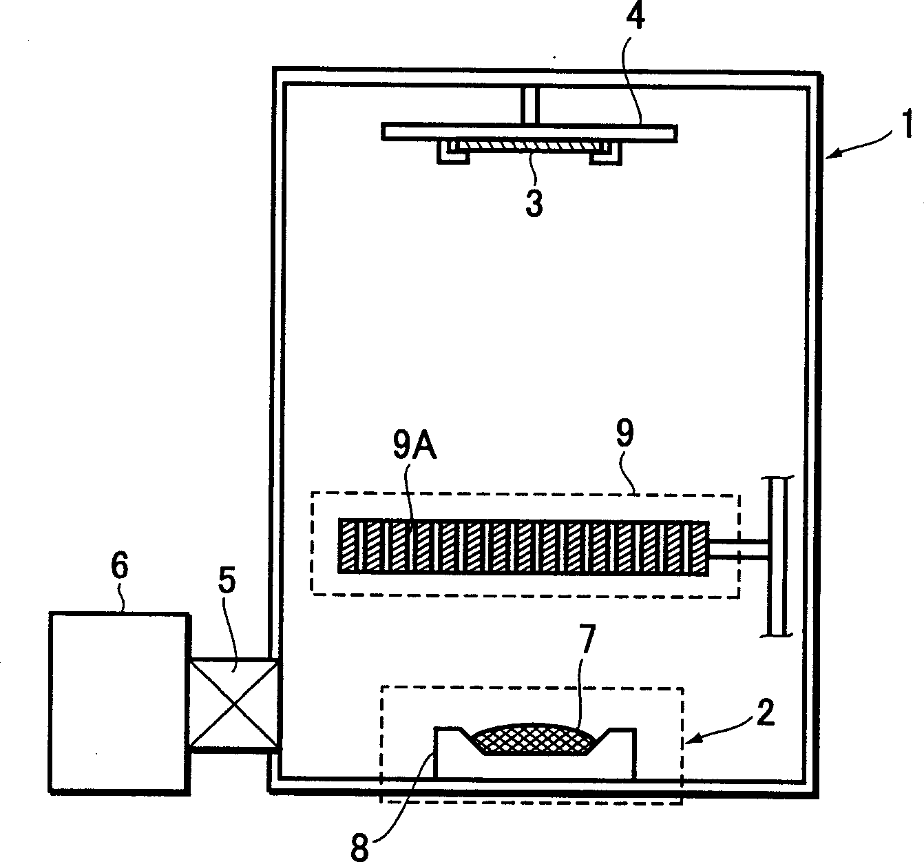 Vacuum evaporator and method for manufacturing organic el display panel using the same