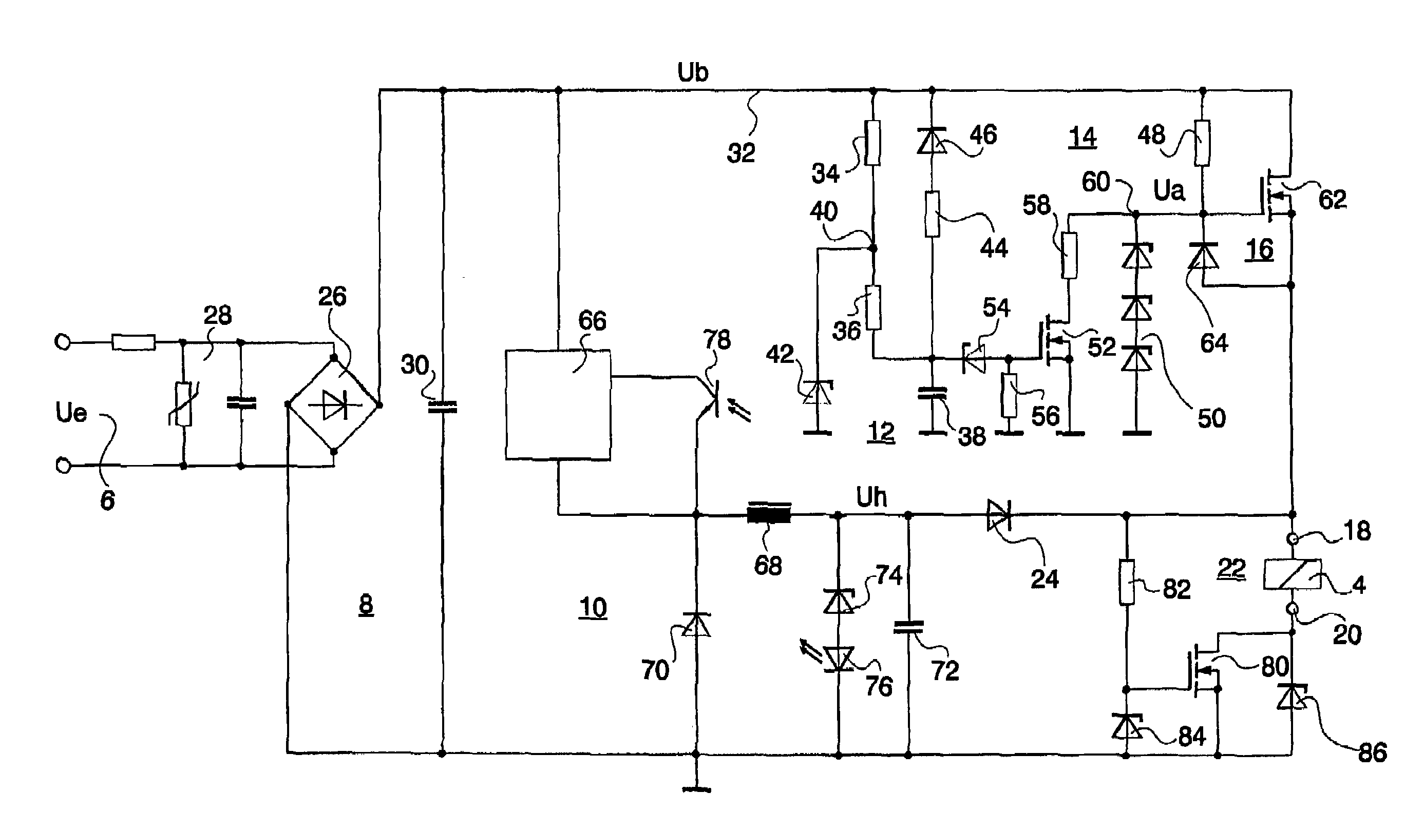 Control circuit for an electromagnetic drive