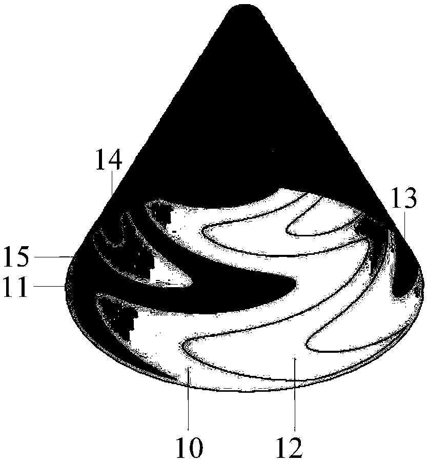 A conical four-arm sinusoidal antenna