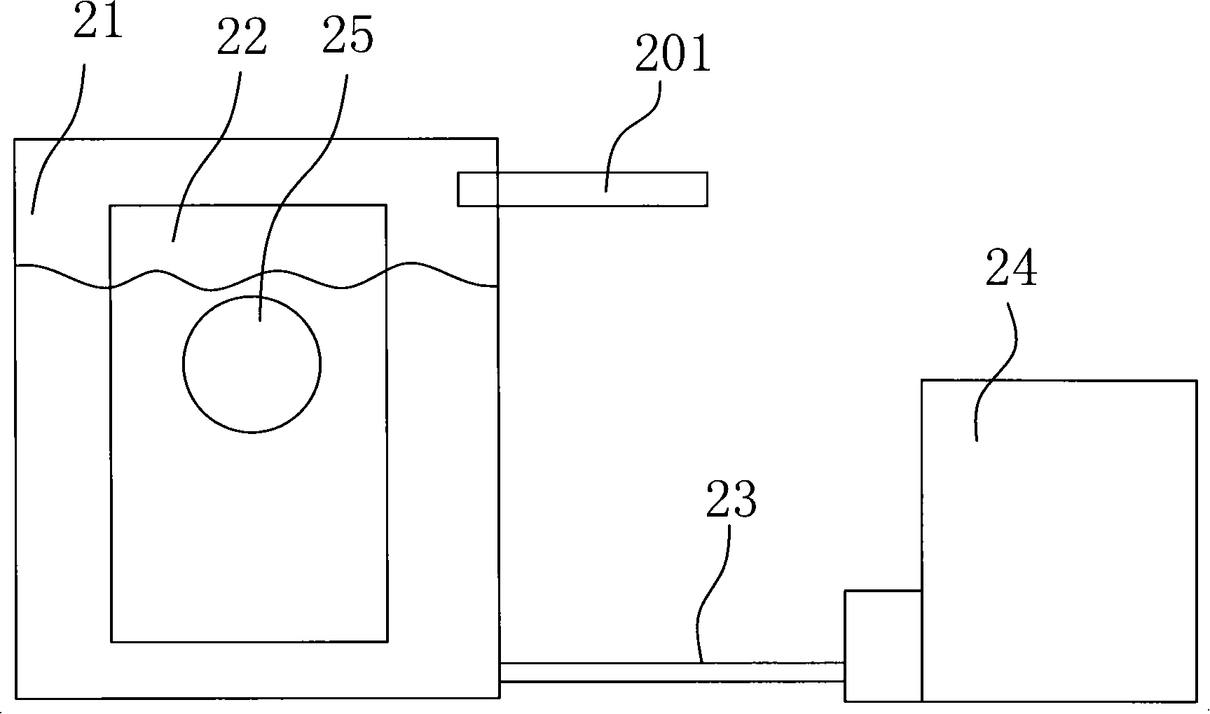 Device for preparing membrane by liquid level sedimentation method