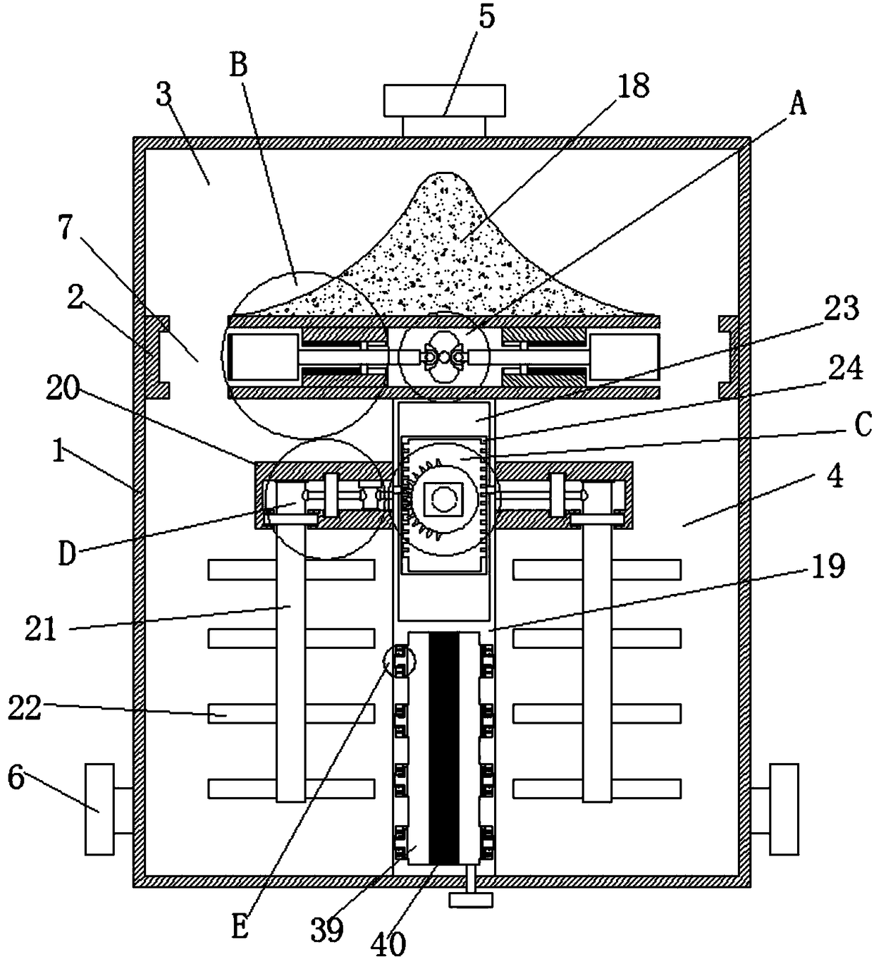 Instant stirring feed tank with dosing device