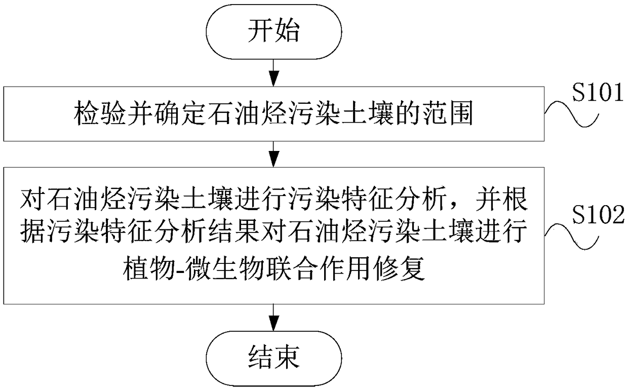 Restoration method for petroleum hydrocarbon polluted soil