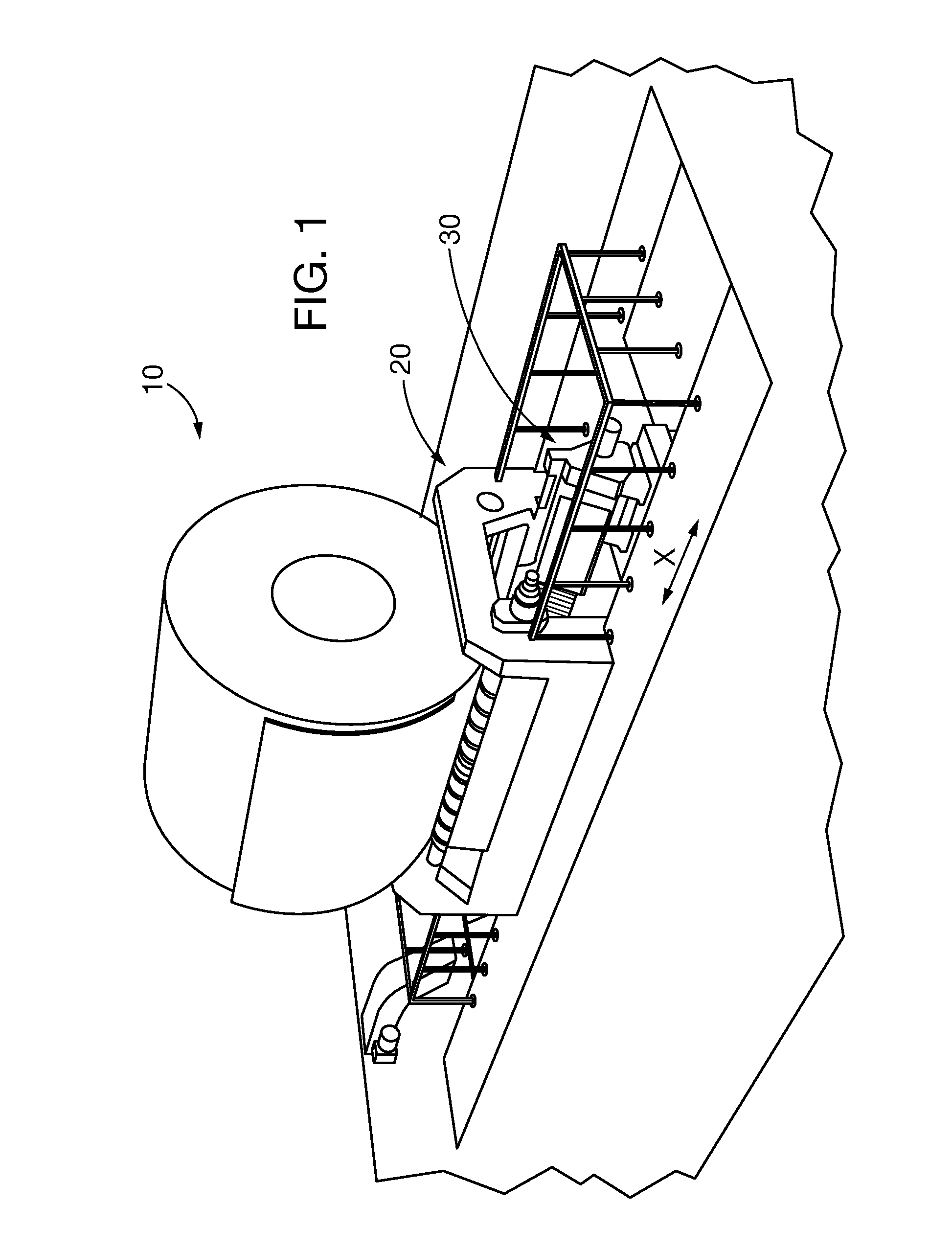 Method and apparatus for trimming a sample from a coiled metal web