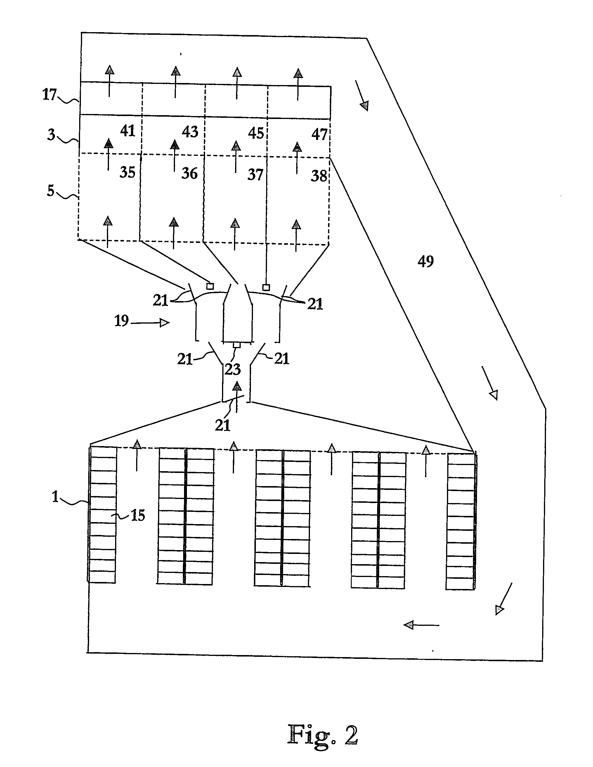 Arrangement for housing milking animals