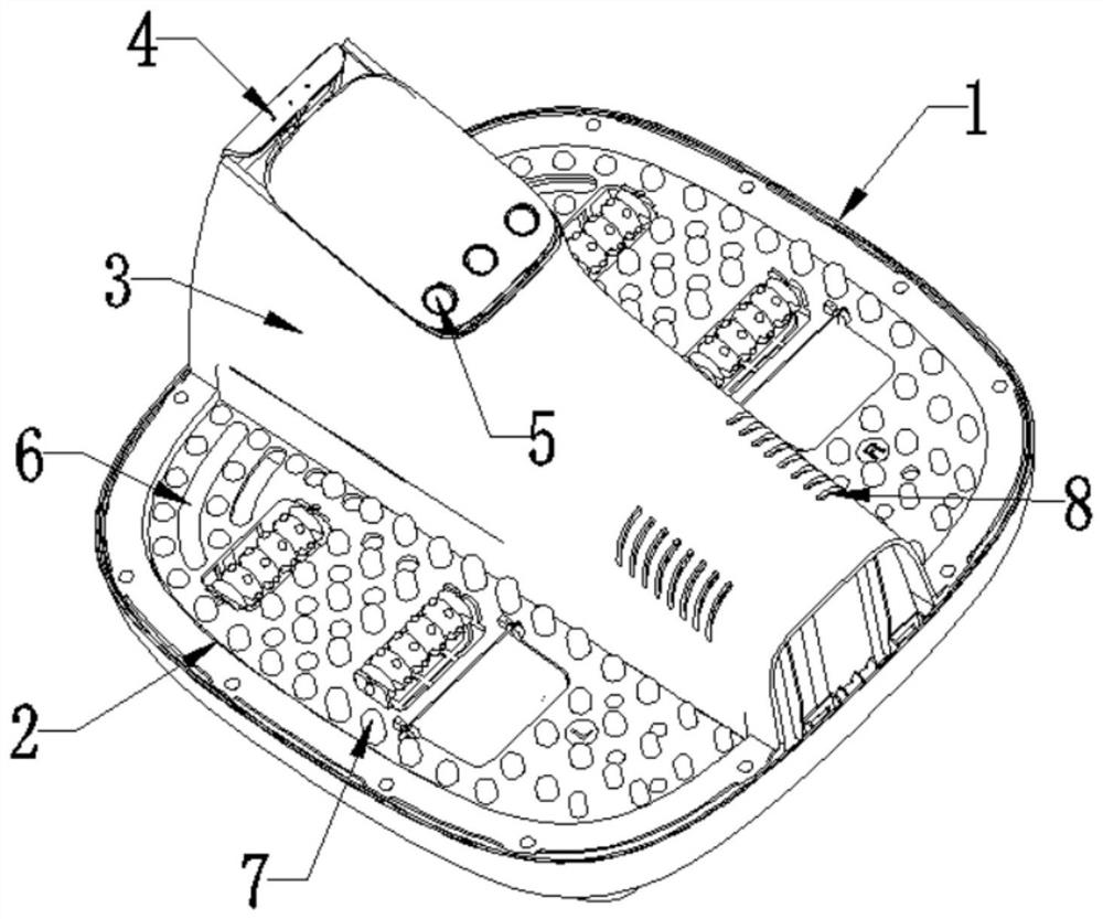 Steam foot bath basin capable of collecting wastewater