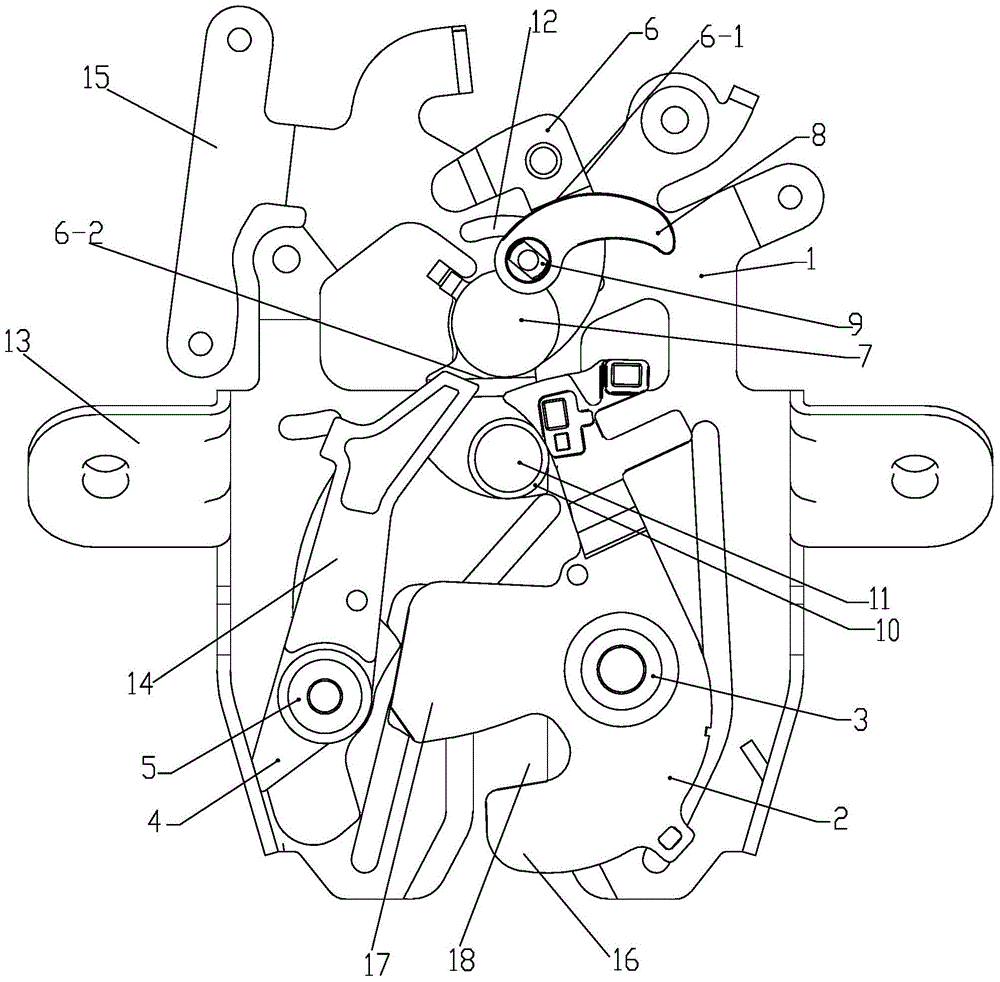 Transmission mechanism of self-suction tail door lock