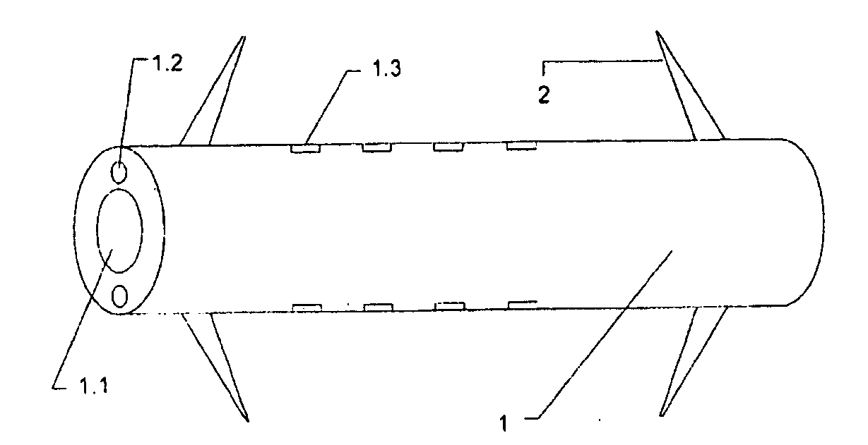 Duct stent for carrying miniature radioactive particle sources