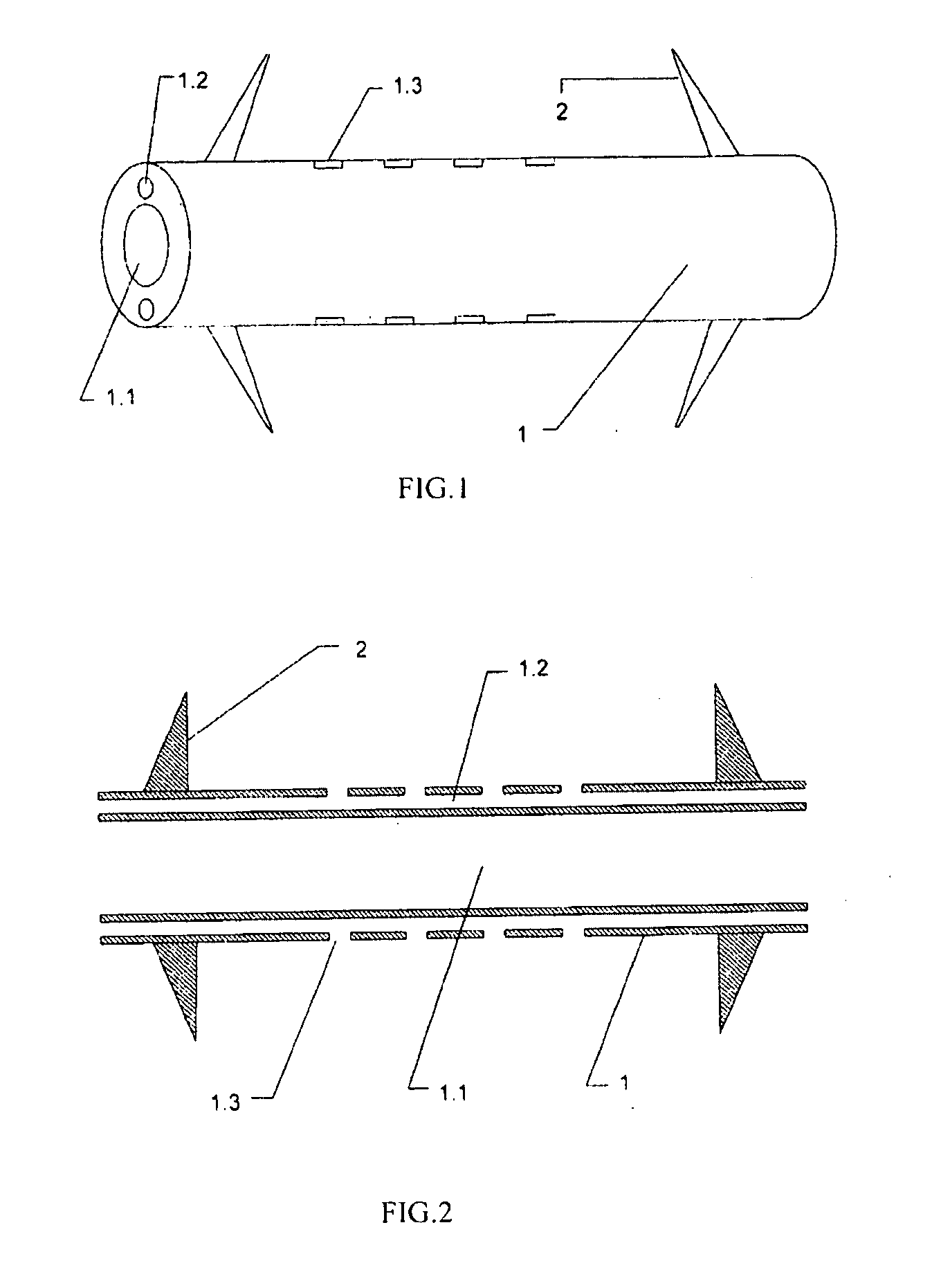 Duct stent for carrying miniature radioactive particle sources