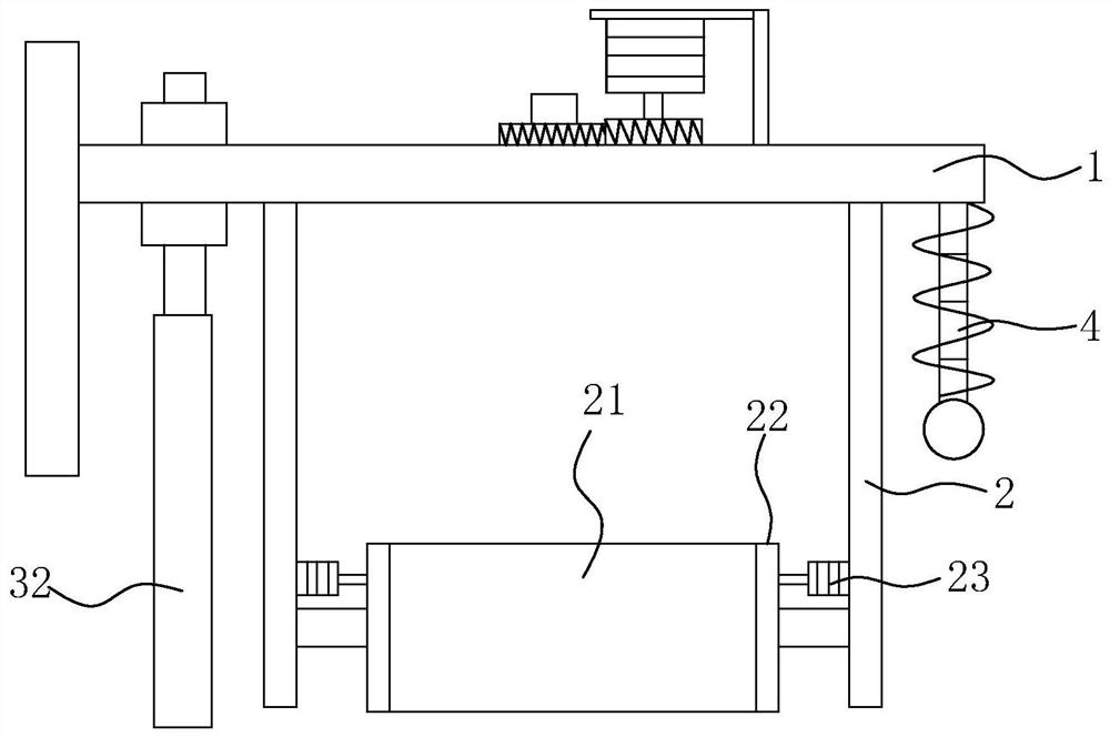 Road widening transition section construction method and flattening device