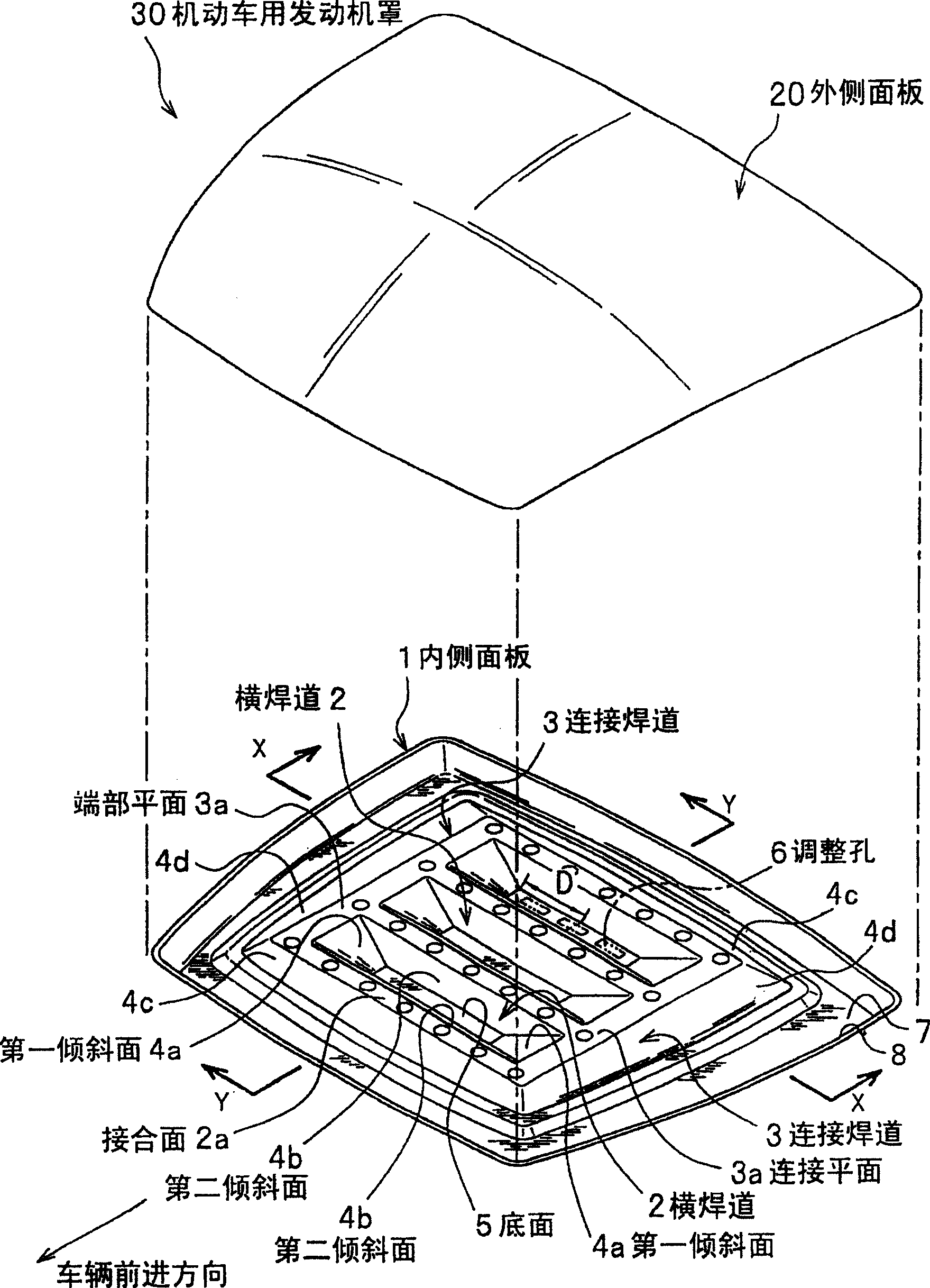 Automotive engine hood