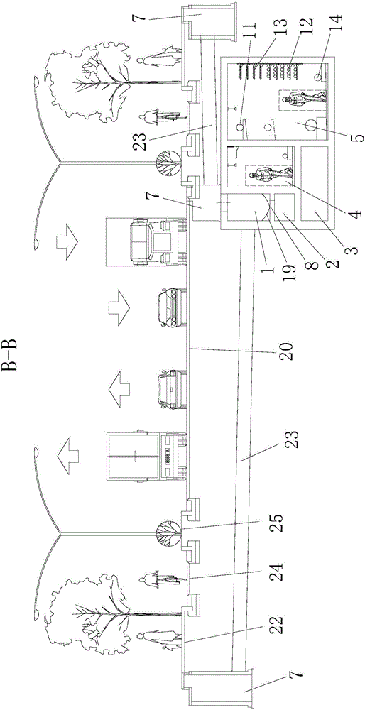 Comprehensive pipe rack system with sponge urban function