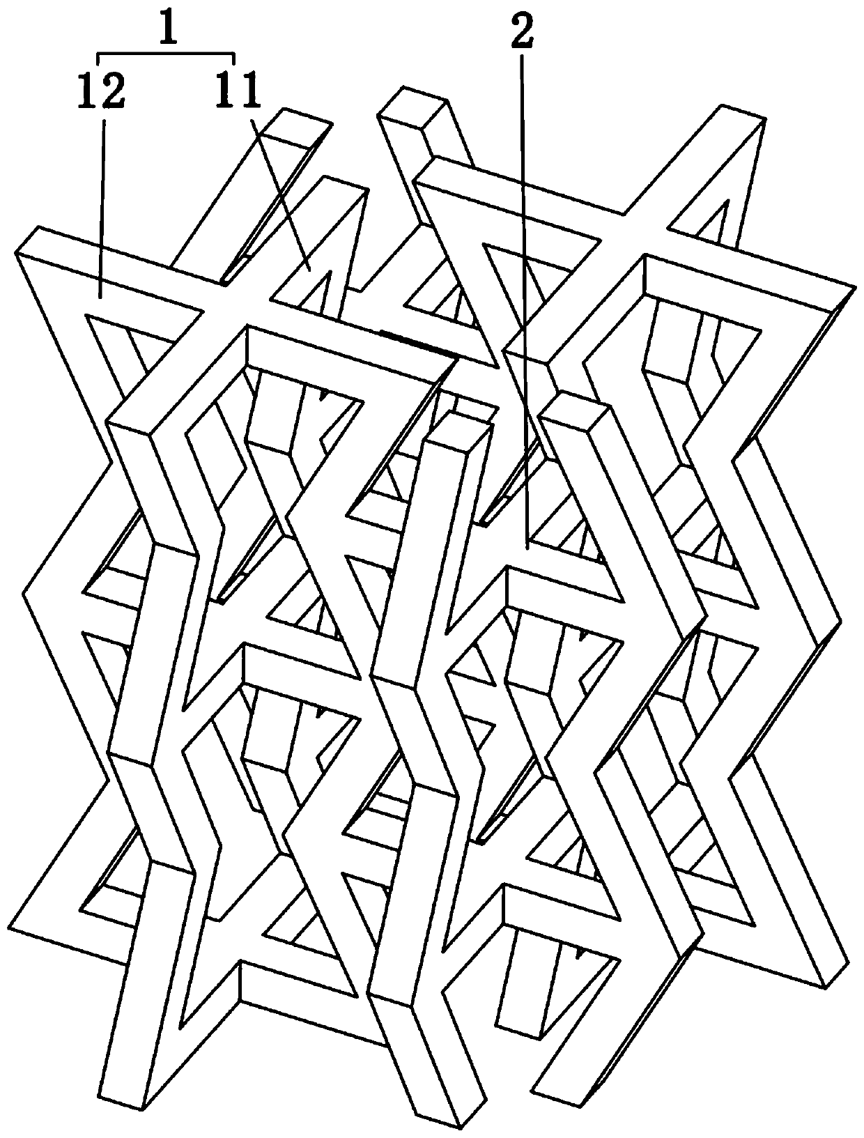 Novel three-dimensional negative Poisson's ratio honeycomb structure