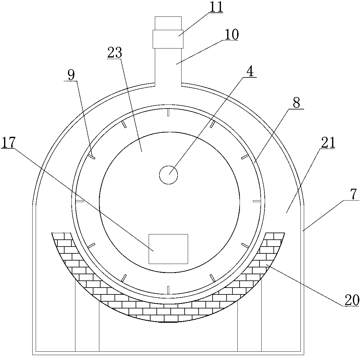 Horizontal baking oven for peanut oil press