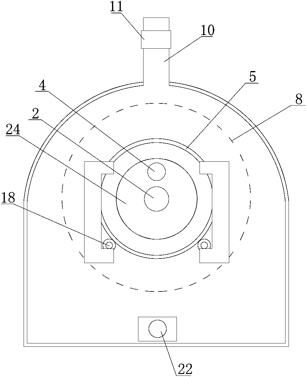 Horizontal baking oven for peanut oil press