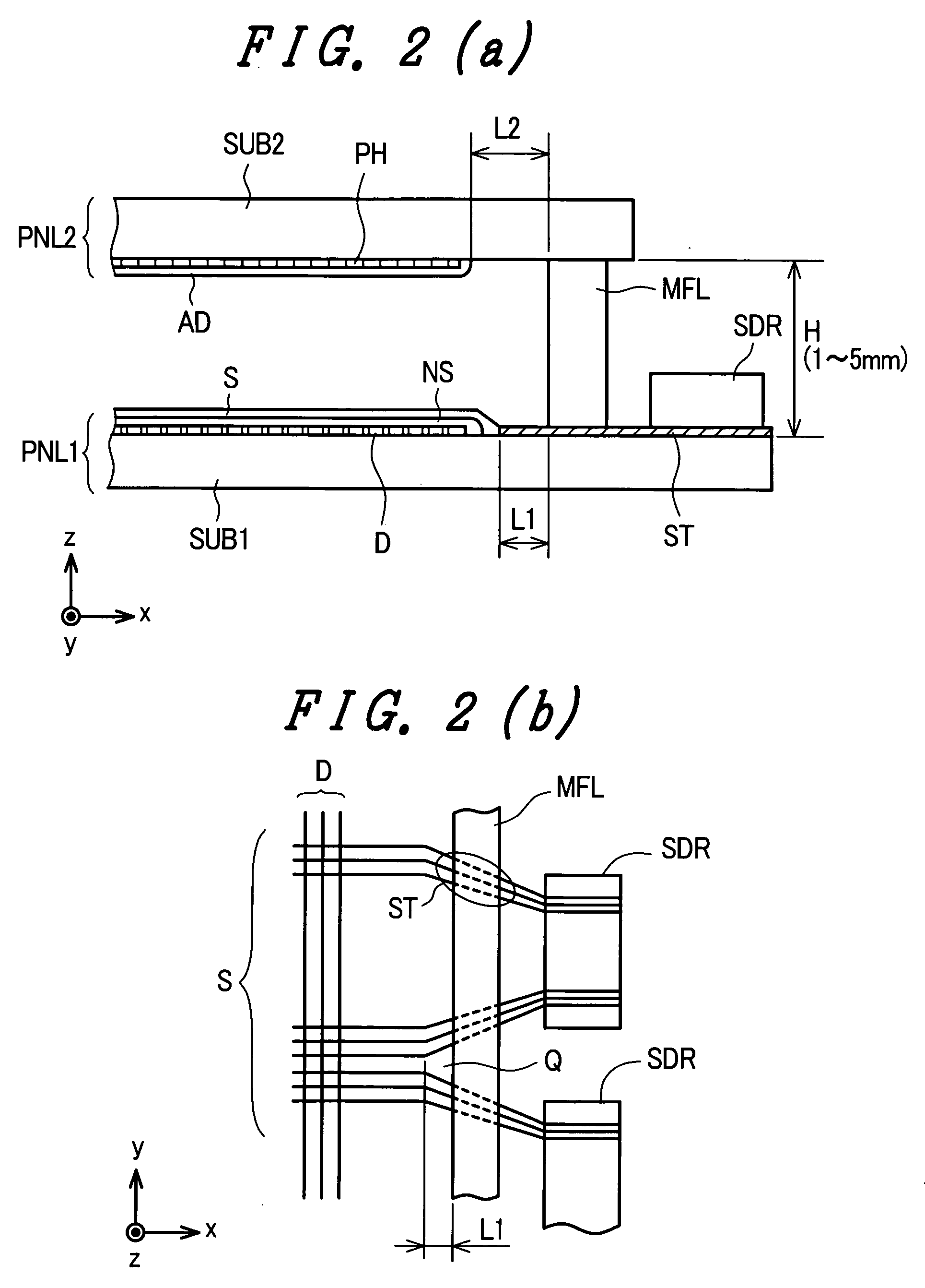 Self-luminous planar display device