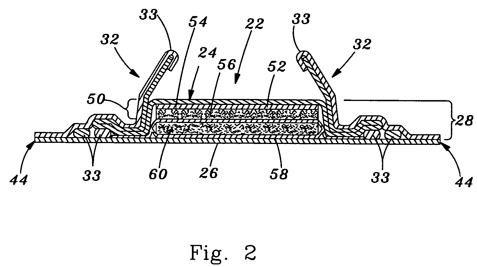 Flexible absorbent article with improved body fit