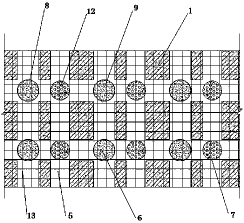 Construction method for embankment settlement treatment structure of road open to traffic