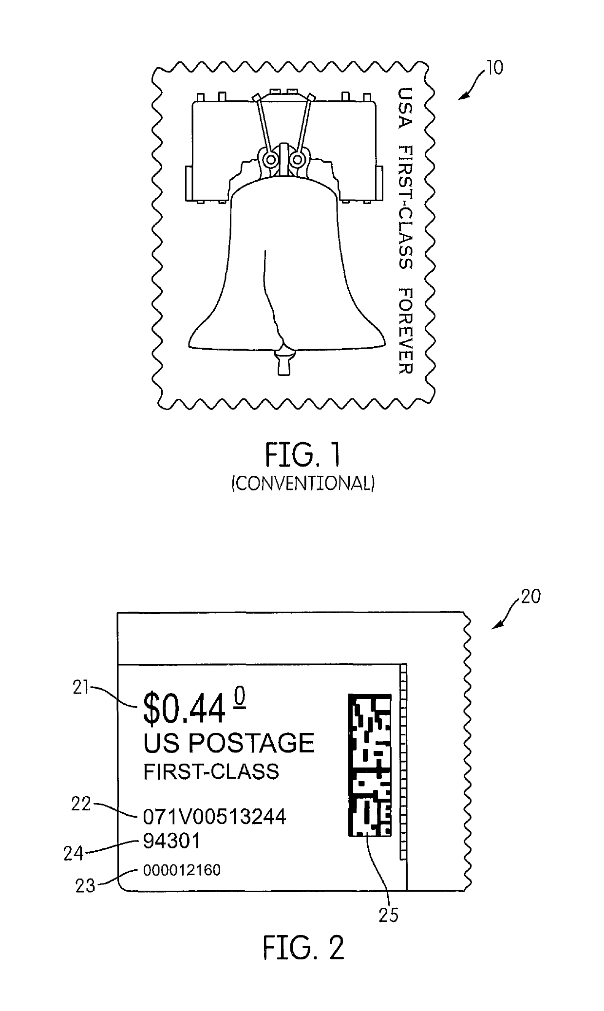 High volume serialized postage at an automated teller machine or other kiosk