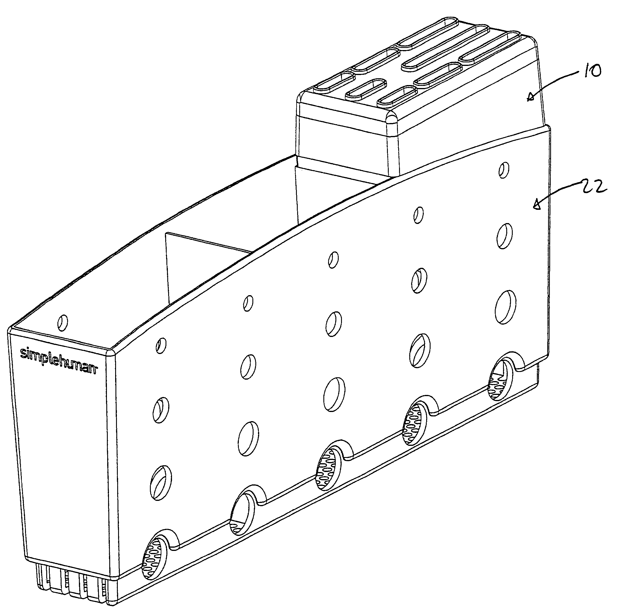 Retainer block for use with dish rack