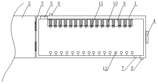 Wire arranging box for lead wires of electrocardiogram monitor