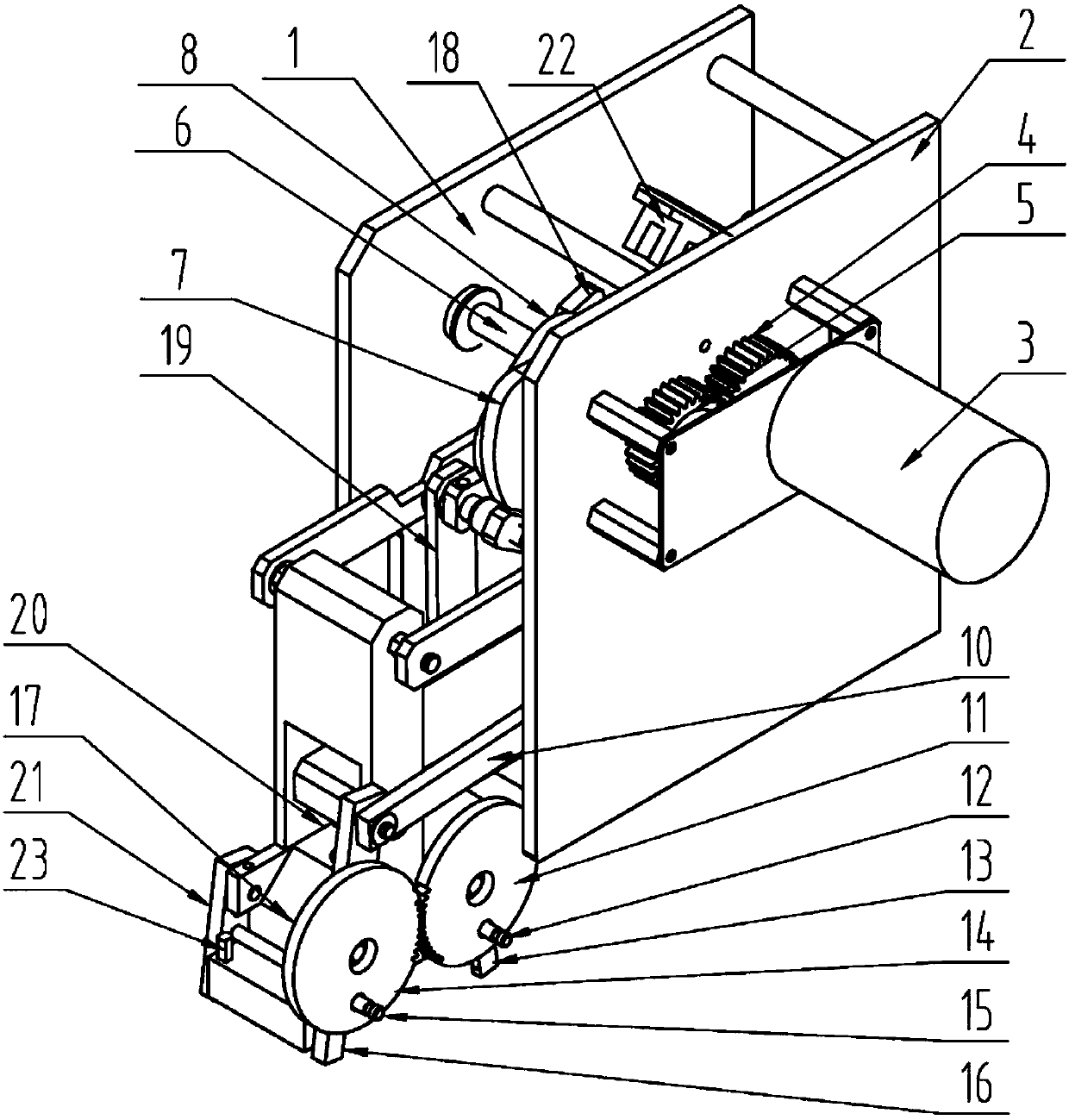 Single motor driving lifting high-precision grabbing and releasing mechanical hand and control method thereof