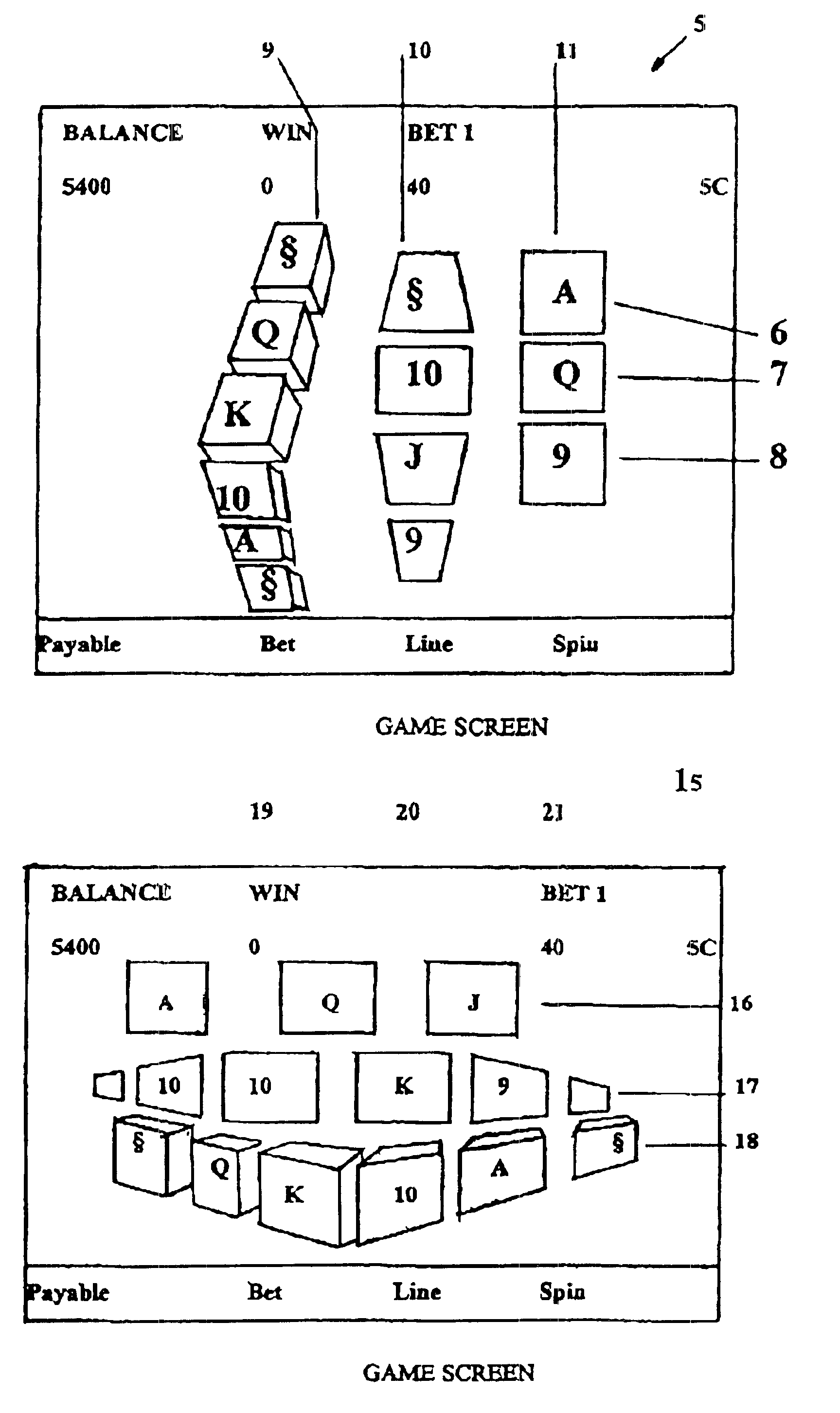 Electronic game for computer or slot machine