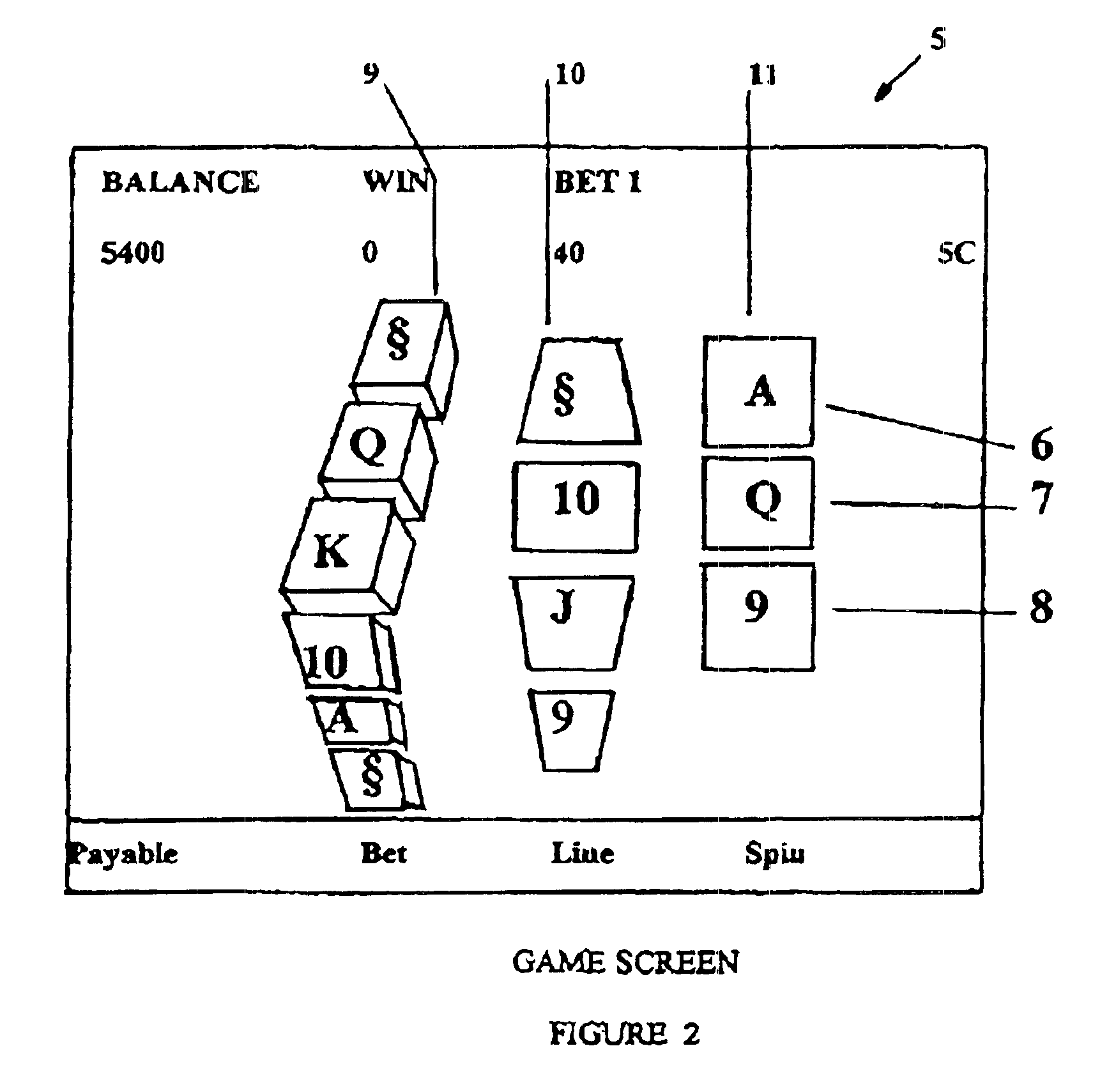 Electronic game for computer or slot machine