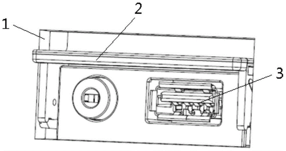 A built-in usb cover opening and closing structure