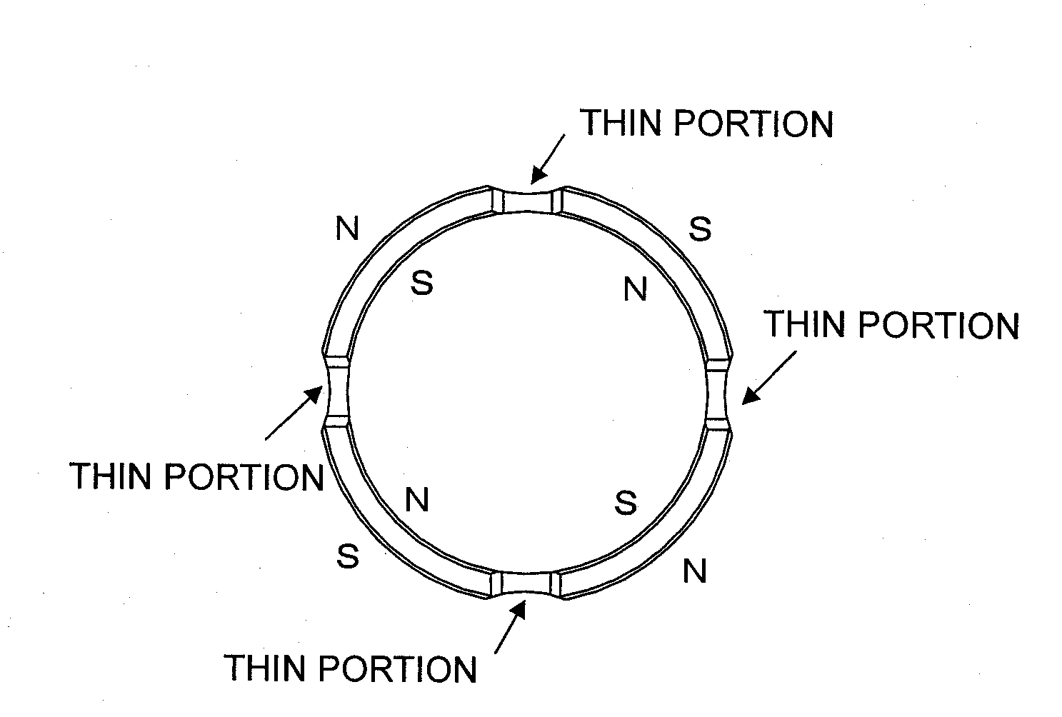 Small-sized motor having ring-shaped field magnet