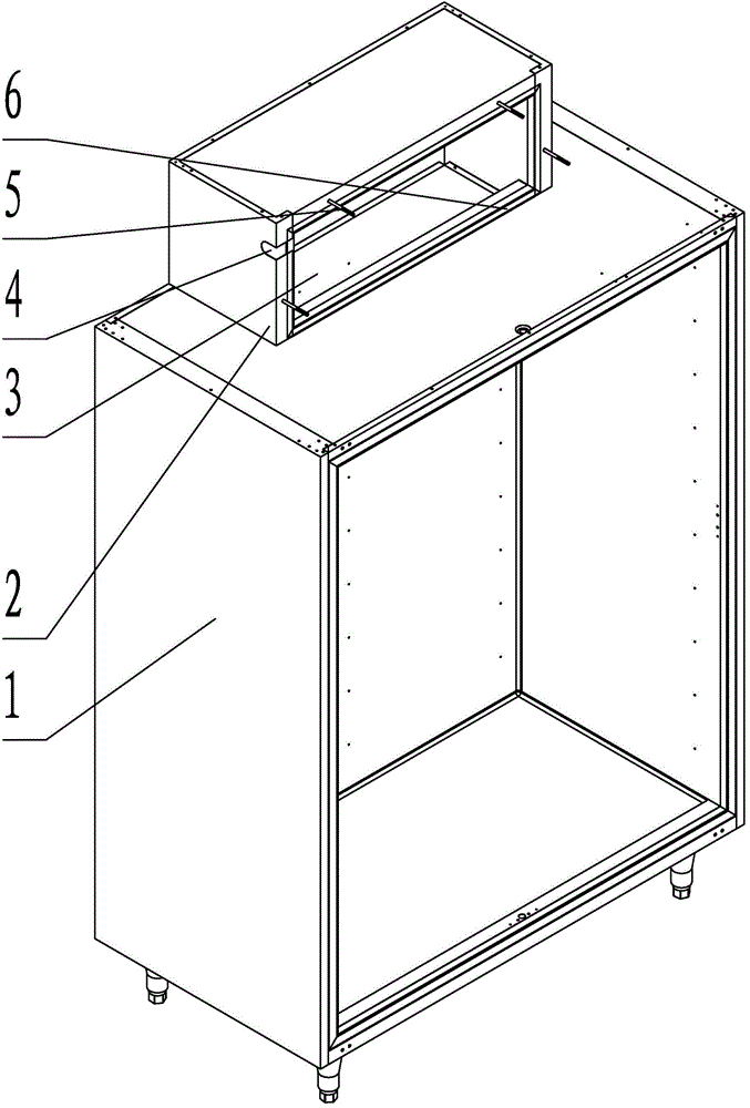 Condensate water air drying type top-mounted compression, condensation and evaporation integrated type refrigerator structure