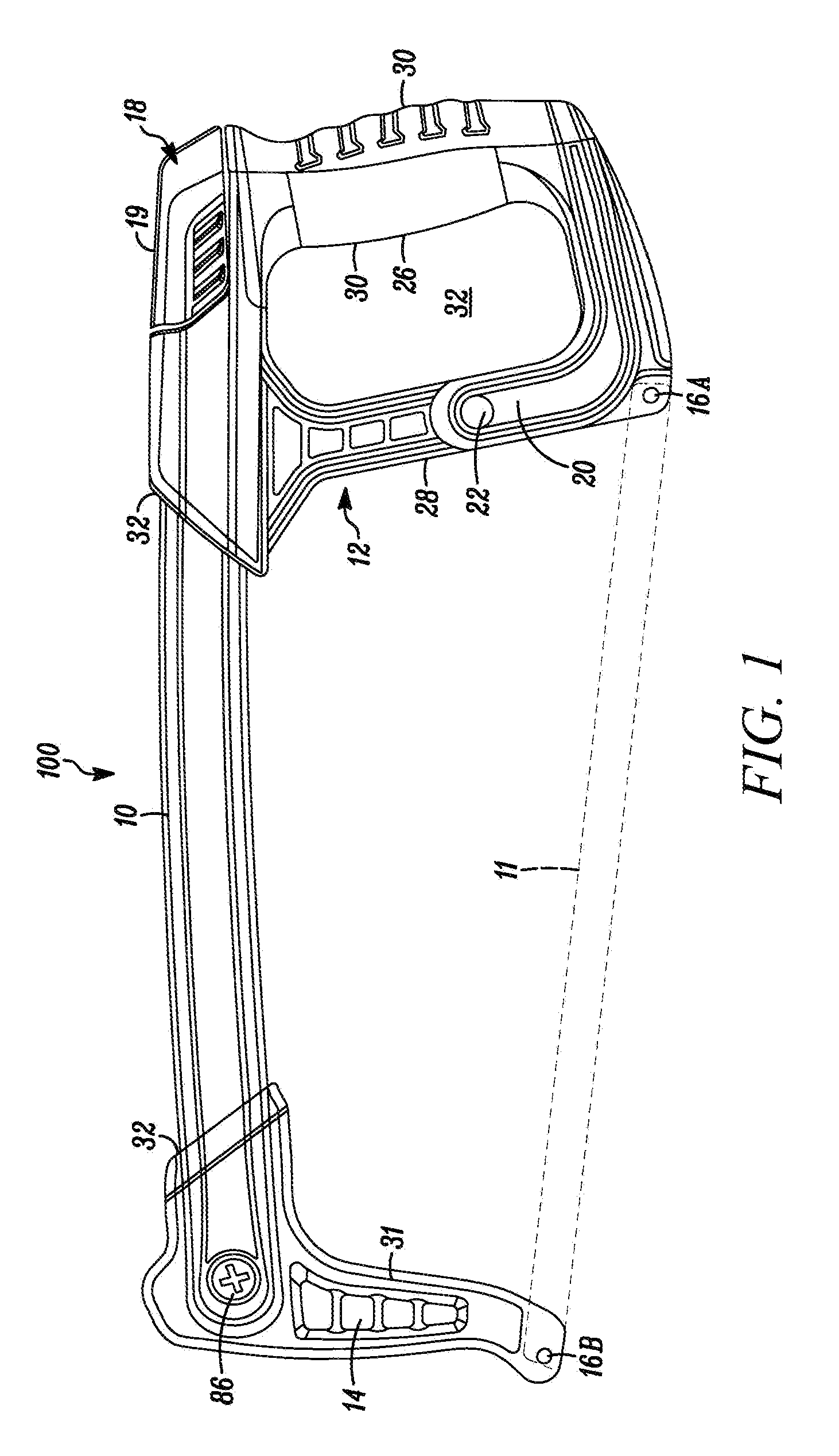 Hacksaw with Blade Tensioning Mechanism