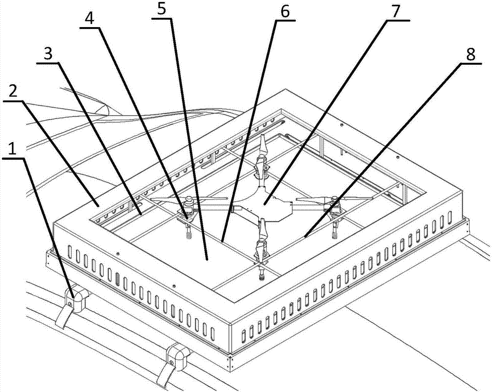 Vehicle-mounted hoisting fixed platform of rotor-wing type unmanned aerial vehicle