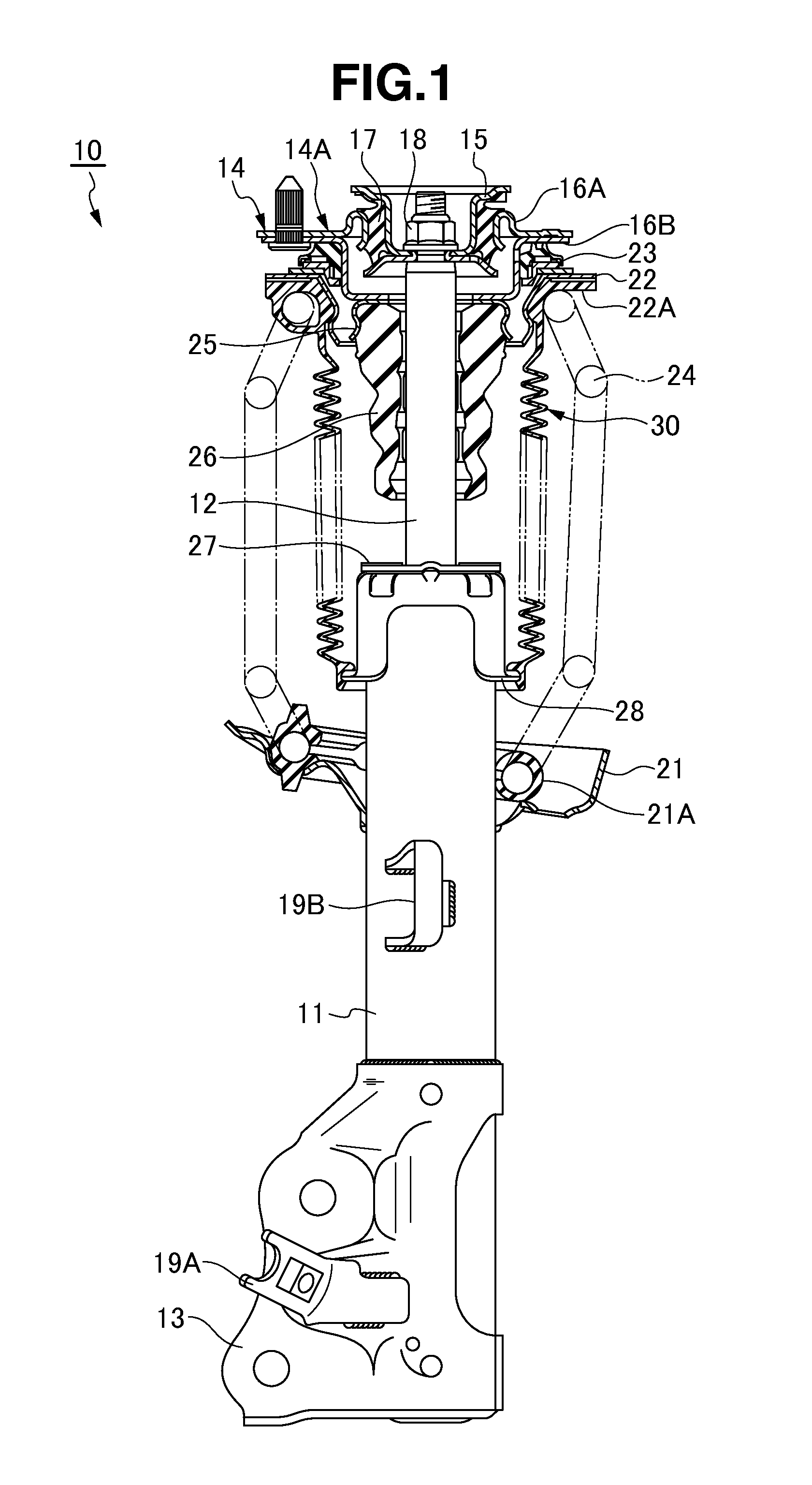 Dust cover structure of hydraulic shock absorber