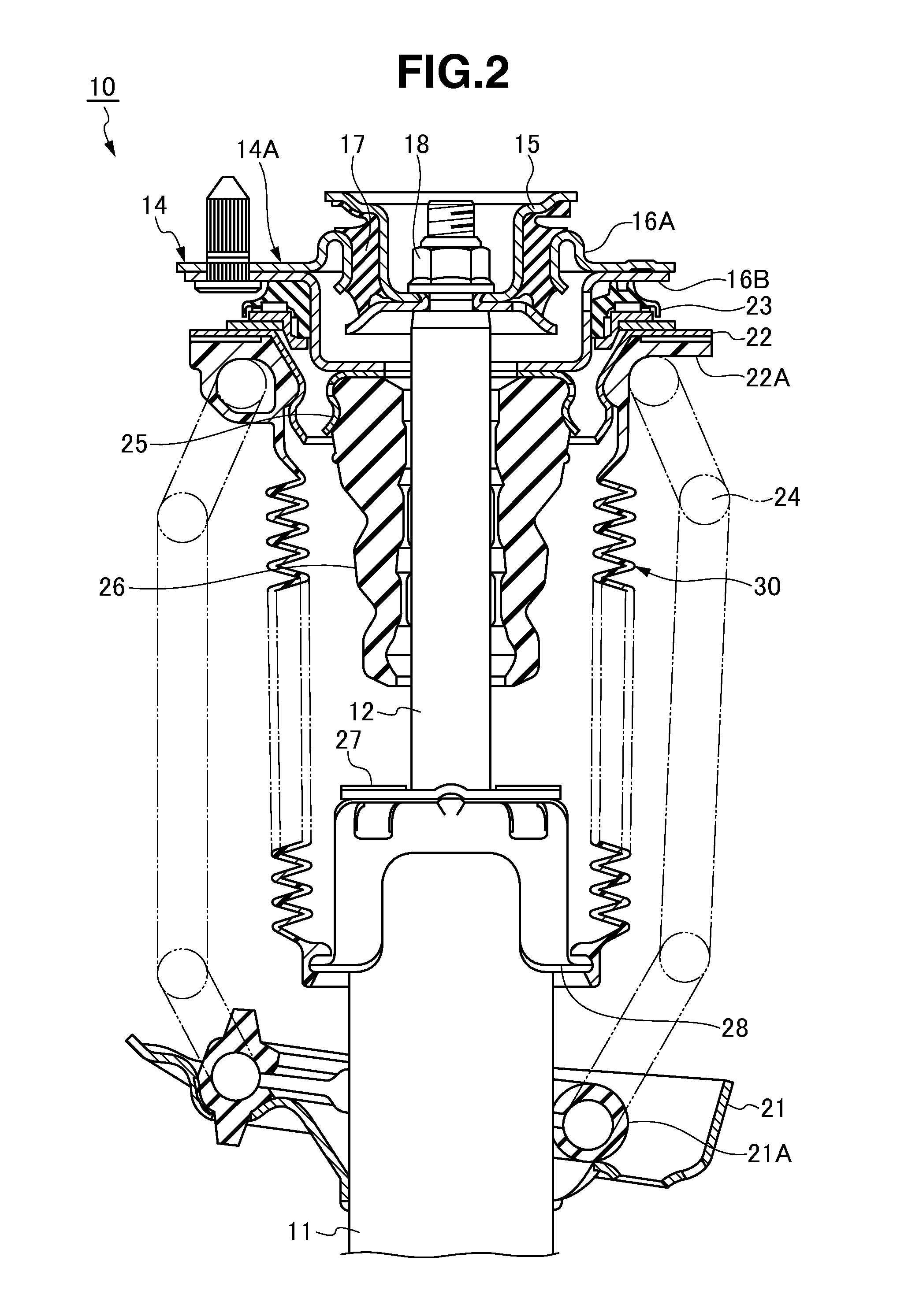 Dust cover structure of hydraulic shock absorber