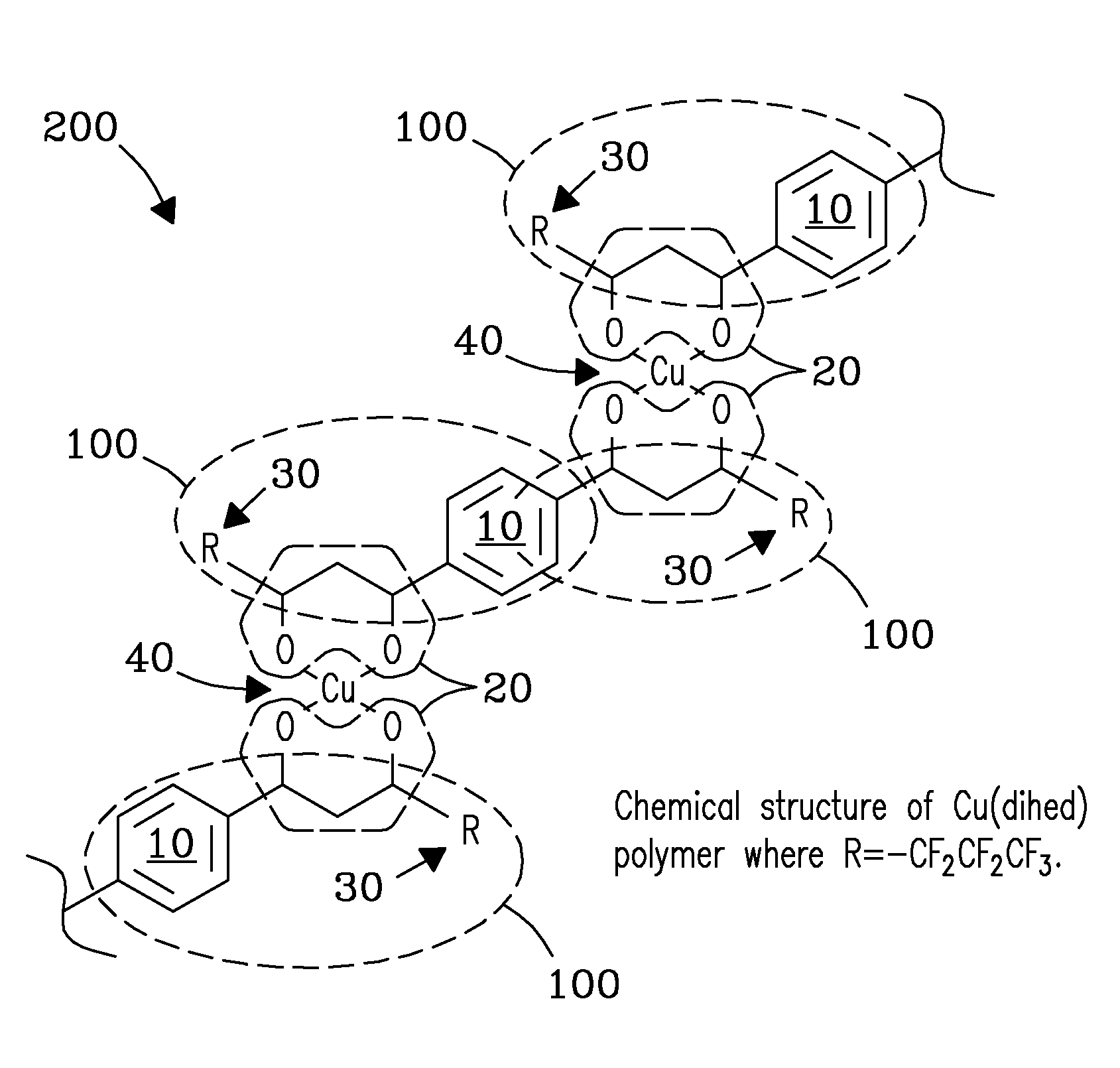 Method and apparatus for selective capture of gas phase analytes using metal beta-diketonate polymers