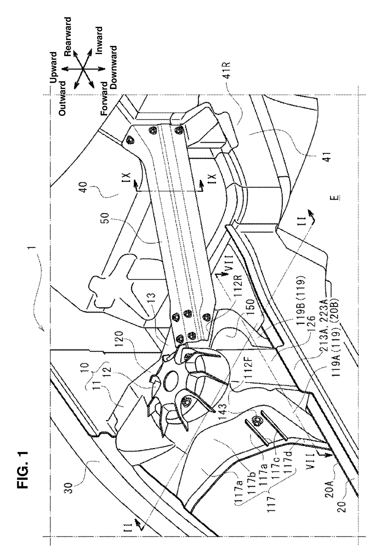 Front vehicle-body structure of vehicle