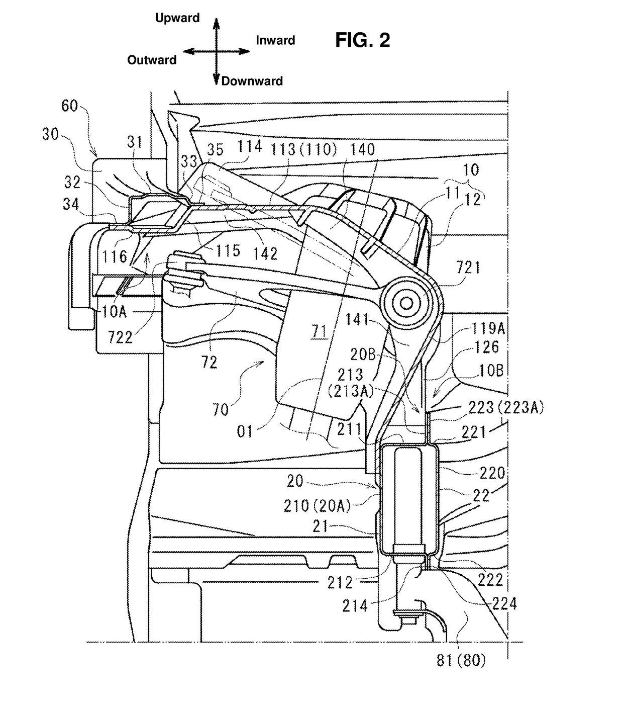 Front vehicle-body structure of vehicle