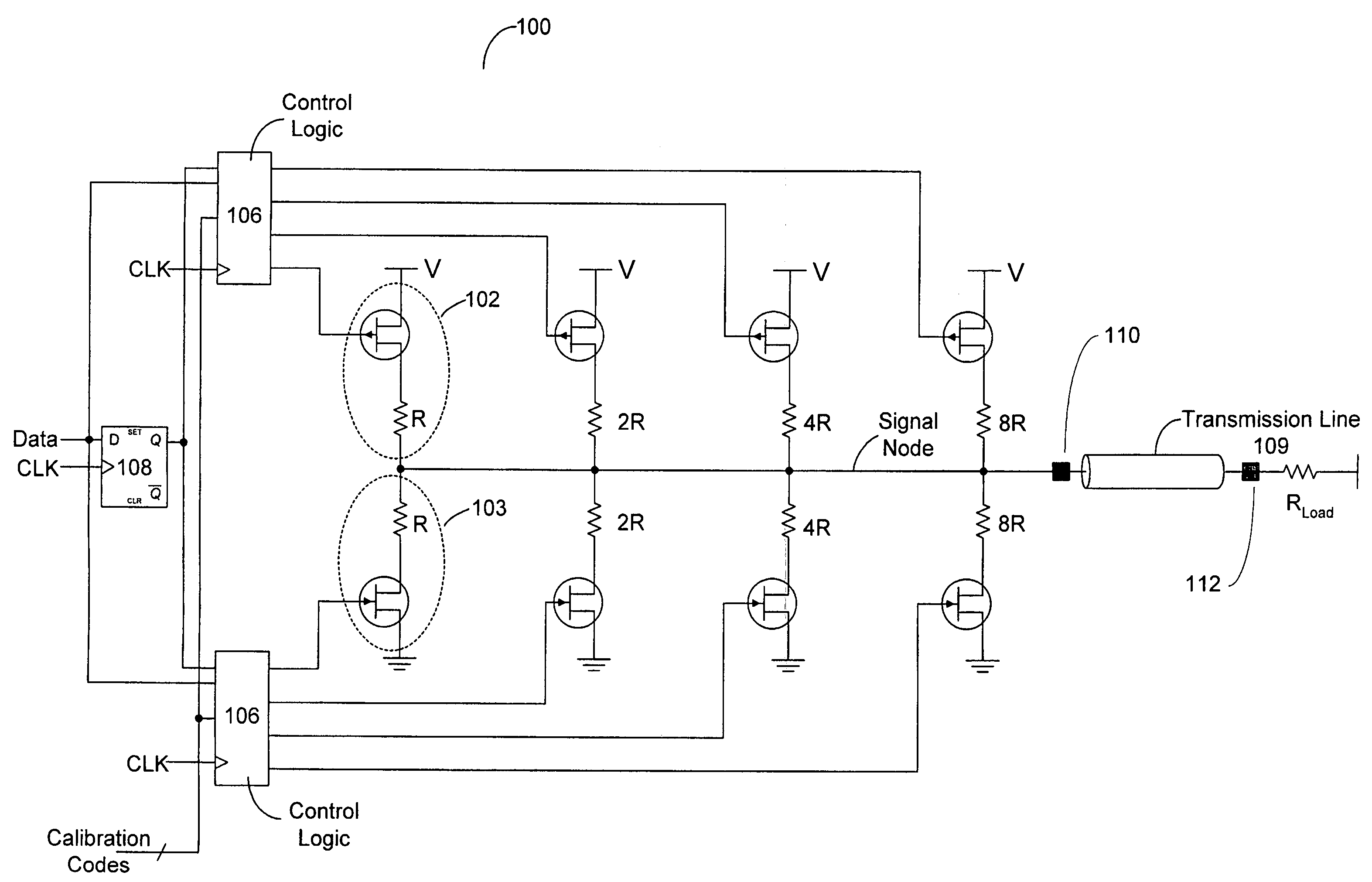 Transmit based equalization using a voltage mode driver