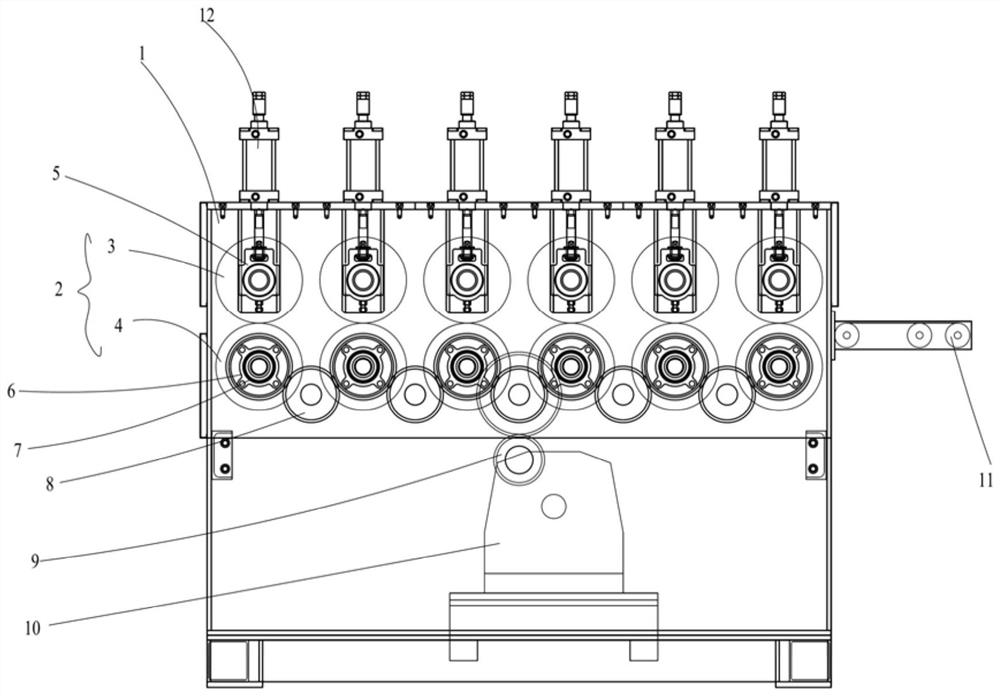 Six-roller traction unit