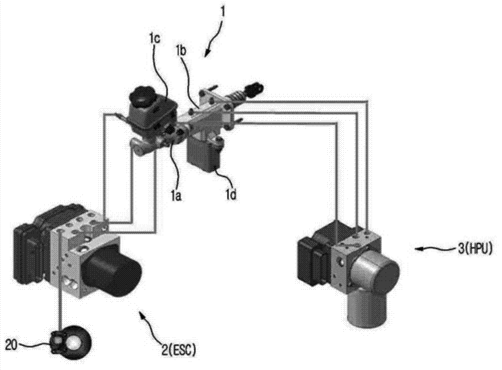 Integrated electronic hydraulic brake system