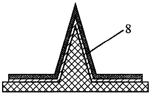 Conductive polymer microneedle electrode used for biomolecular detection and preparation method thereof