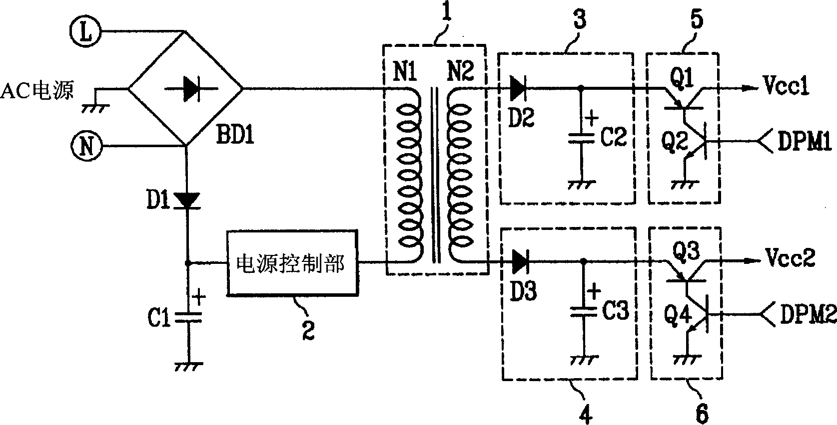 Power saving circuit for display