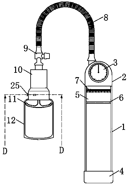 Penis vacuum aspiration therapeutic instrument