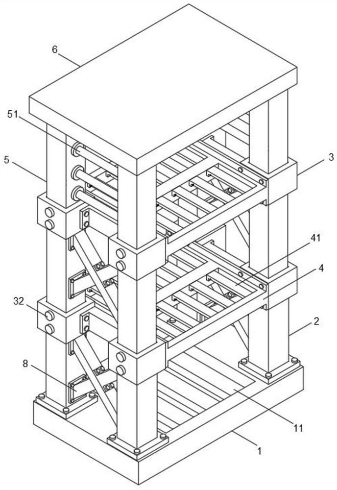 Heavy goods shelf convenient to disassemble and assemble