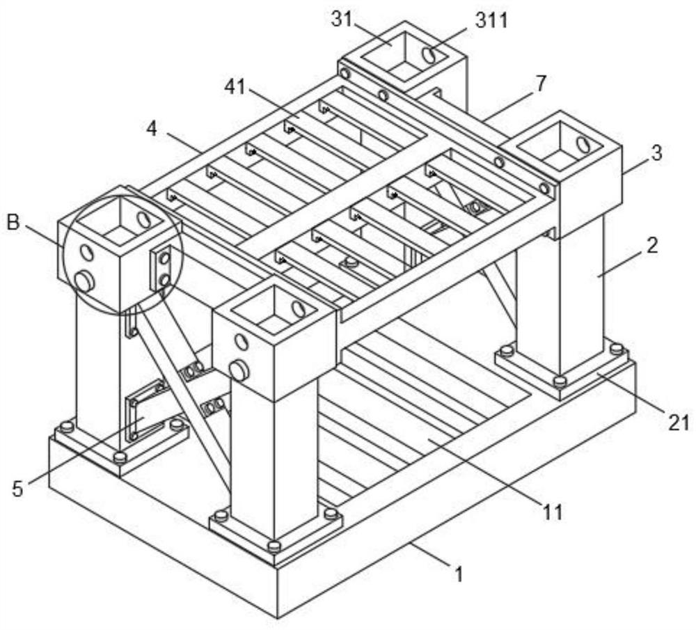 Heavy goods shelf convenient to disassemble and assemble