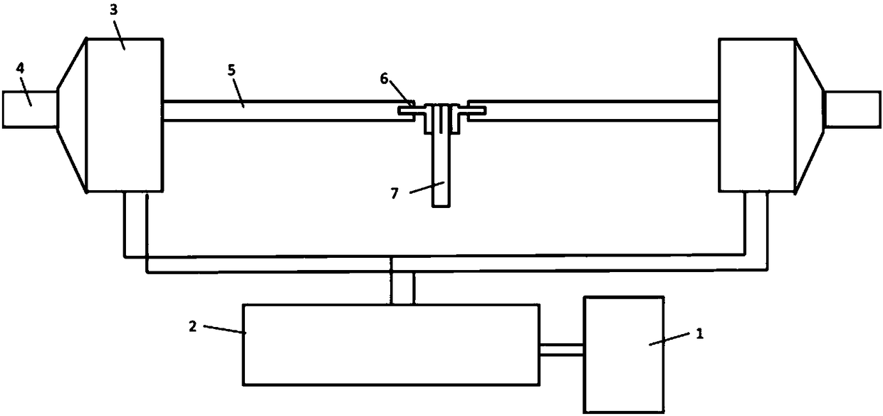 Type I crack specimen dynamic symmetrical tensile device for and experimental method thereof