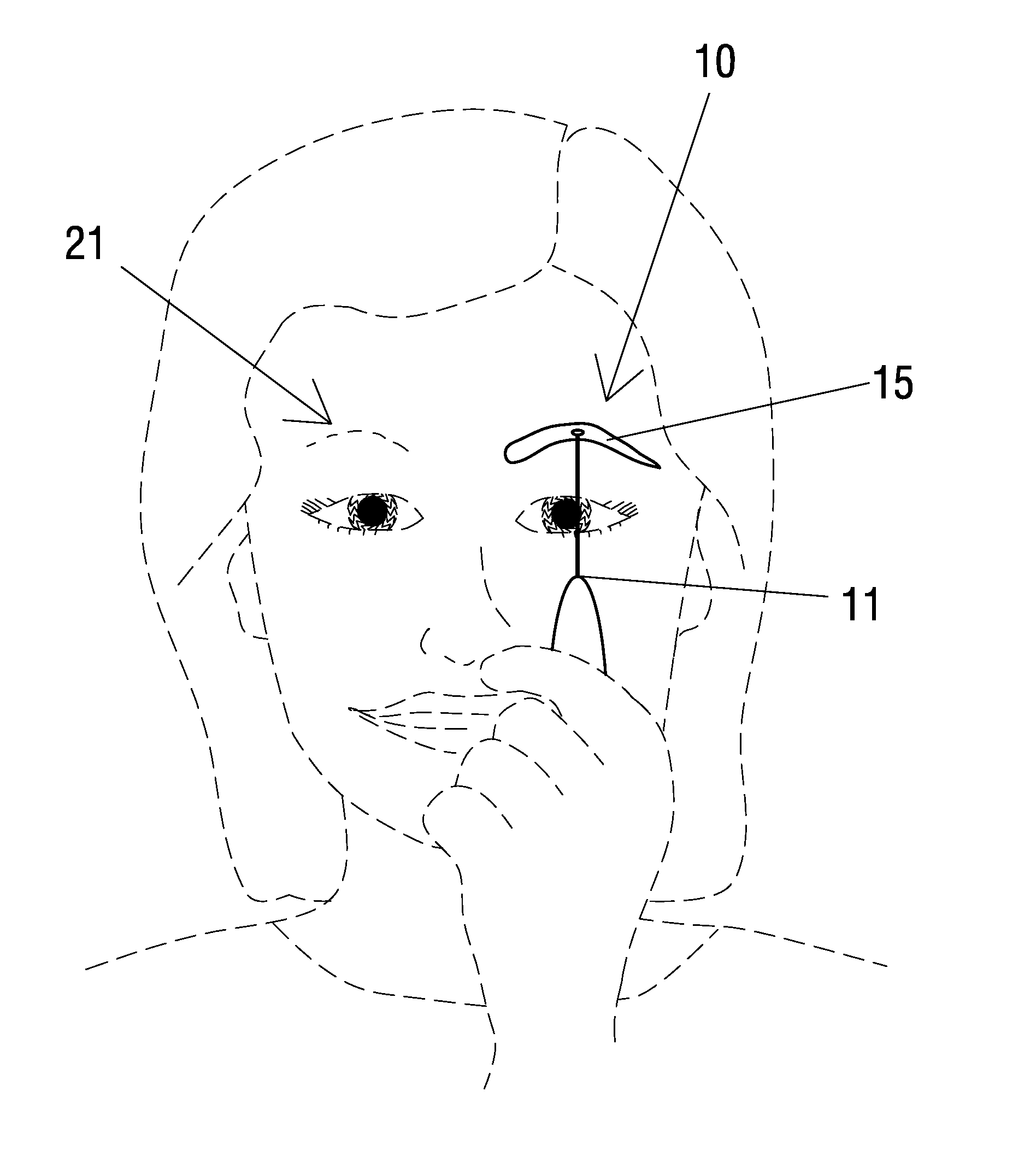 Eyebrow makeup application device