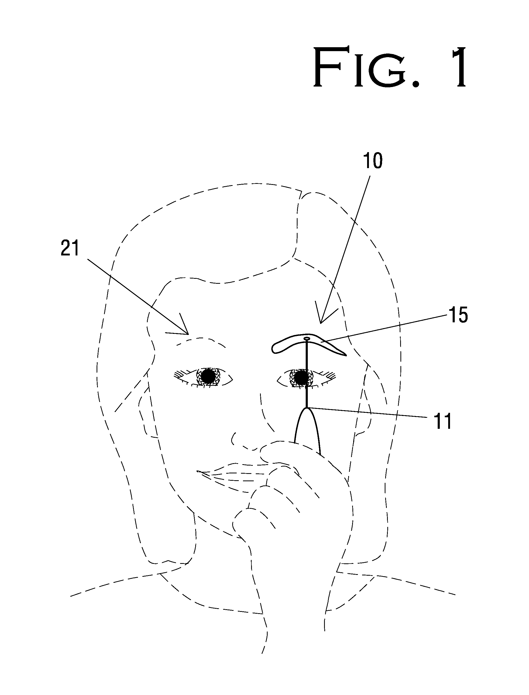 Eyebrow makeup application device