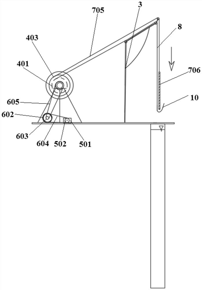 Vertical hidden laying device for magnetic impermeable membrane and construction method of water-stopping curtain